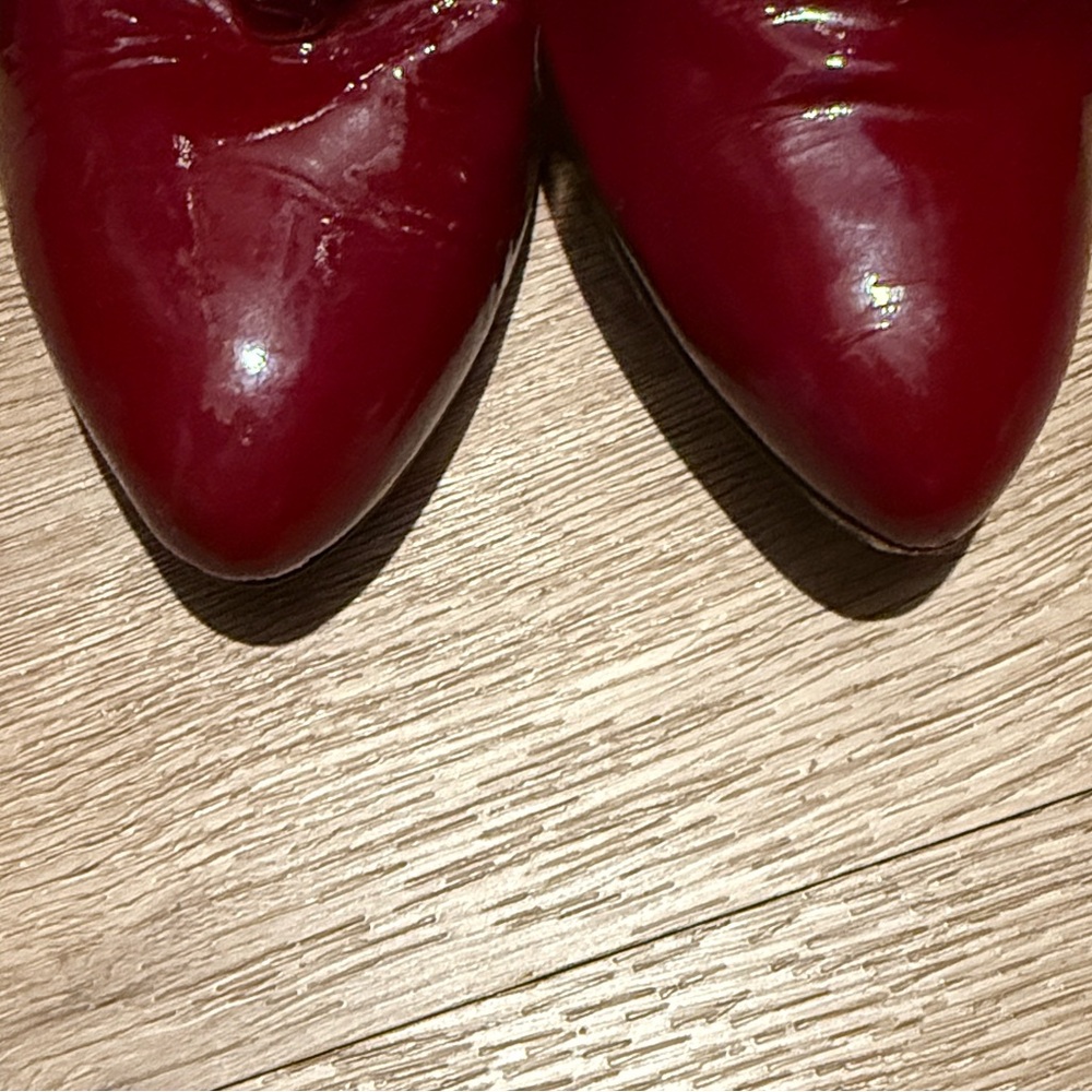 Burberry Burgundy Quilted Heeled Boots - Picture 6 of 14